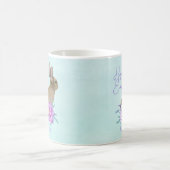 Happy Oaster Bunny Beautiful Pastel Floral Custom Kaffeetasse (Mittel)