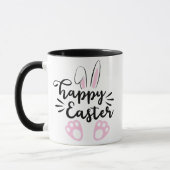 Happy Oaster Bunny Black and Pink Oaster Tasse (Links)