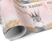 Happy Oaster Bunny blies Pink Bubble Gum Geschenkpapier (Rolleneckpunkt)