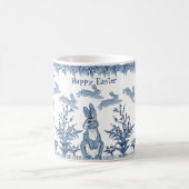 Happy Oaster Bunny Blue White Rabbit Muster Delft Kaffeetasse (Mittel)