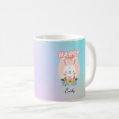 Happy Oaster Bunny Blume Name Kaffeetasse (VorderseiteRechts)