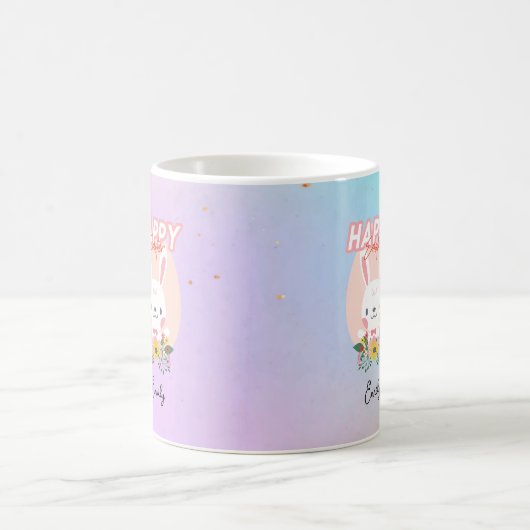 Happy Oaster Bunny Blume Name Kaffeetasse (Mittel)