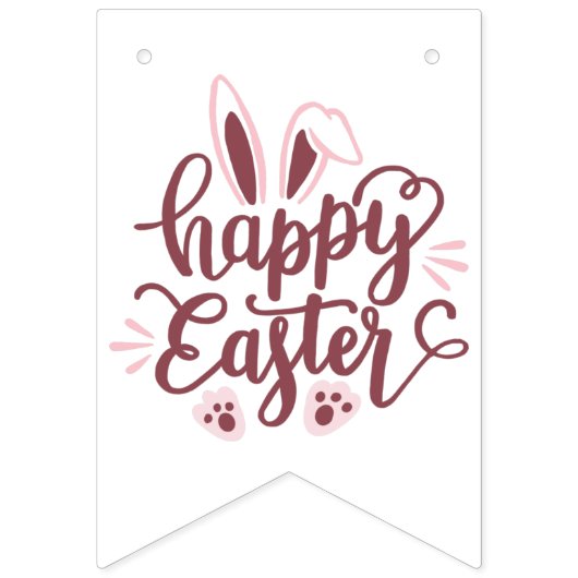 Happy Oaster Bunny Bunting Flags - Spring Banner (Erste Fahne)