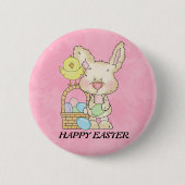 Happy Oaster Bunny Button (Vorderseite)
