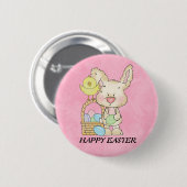 Happy Oaster Bunny Button (Vorne & Hinten)