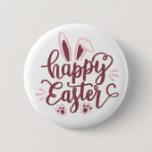 Happy Oaster Bunny Button - Niedlicher Frühlingsta (Vorderseite)
