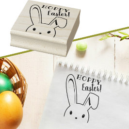 Happy Oaster Bunny Cartoon Niedlich Funny Spring Gummistempel