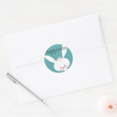 Happy Oaster Bunny Classic Round Sticker (Umschlag)