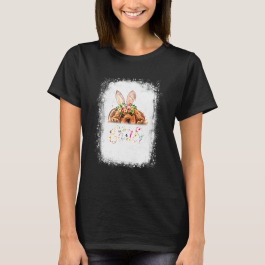 Happy Oaster Bunny Cocker Spaniel mit Ostereiern T-Shirt (Vorderseite)