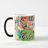 Happy Oaster Bunny Colorful Collage Tasse (Links)