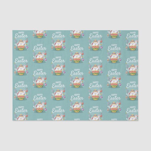 Happy Oaster Bunny & Colorful Seidenpapier (Vorderseite)