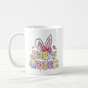 Happy Oaster Bunny Colorful Spring Kaffeetasse