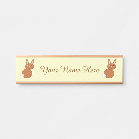 Happy Oaster Bunny Custom Türschild (Vorderseite )