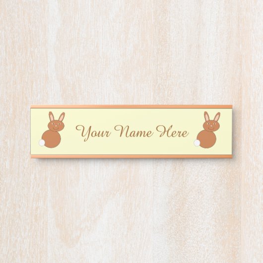 Happy Oaster Bunny Custom Türschild (Vorderseite )