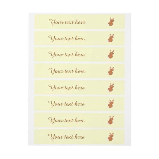 Happy Oaster Bunny Customizable Labels Rundum-Adressaufkleber (Bogen)