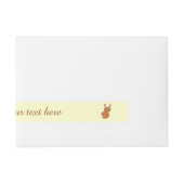 Happy Oaster Bunny Customizable Labels Rundum-Adressaufkleber (Vorderseite)