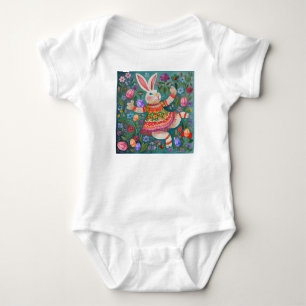 Happy Oaster Bunny Dance Baby Strampler
