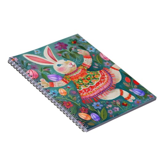 Happy Oaster Bunny Dance Notizblock (Rechte Seite)