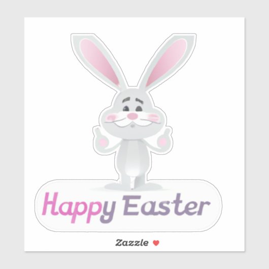 Happy Oaster Bunny Design Aufkleber (Blatt)