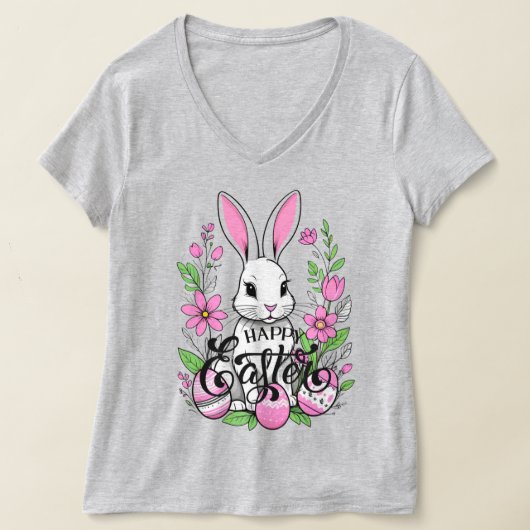 Happy Oaster Bunny (dunkelrosa) T-Shirt (Ablage )