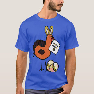 Happy Oaster Bunny Ears auf Erntedank Türkei T-Shirt