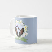 Happy Oaster Bunny Ears Daisies Wreath Kaffeetasse (Vorderseite Links)