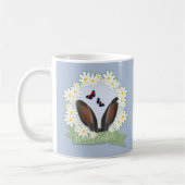 Happy Oaster Bunny Ears Daisies Wreath Kaffeetasse (Links)