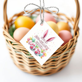 Happy Oaster Bunny Ears & Feet Geschenkanhänger