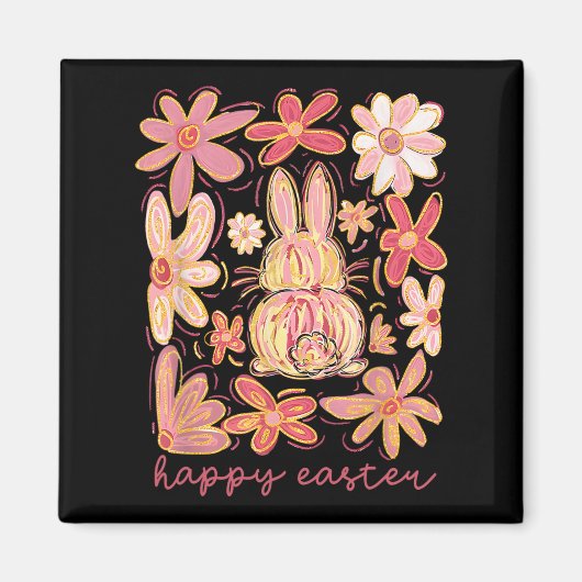 Happy Oaster Bunny Easter Egg Hunt Squad Osterwoch Magnet (Vorne)