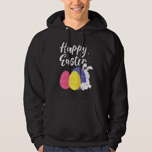 Happy Oaster Bunny Egg Basket 1 Hoodie (Vorderseite)