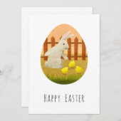 Happy Oaster Bunny Egg Chicks Feiertagskarte (Vorne/Hinten)