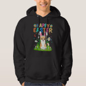 Happy Oaster Bunny Egg Funny Akita Inu Dog Oster Hoodie (Vorderseite)