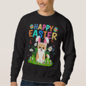 Happy Oaster Bunny Egg Funny Akita Inu Dog Oster Sweatshirt (Vorderseite)