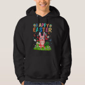Happy Oaster Bunny Egg Funny Axolotl Ostern Sonnta Hoodie (Vorderseite)