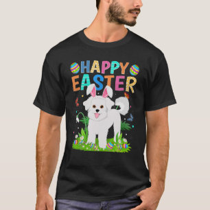 Happy Oaster Bunny Egg Funny Bichon Frise Dog East T-Shirt