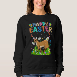 Happy Oaster Bunny Egg Funny Cougar Ostersonntag Sweatshirt