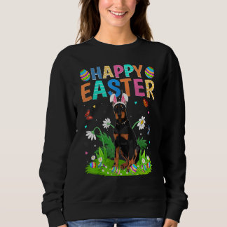 Happy Oaster Bunny Egg Funny Doberman Dog Oaster S Sweatshirt