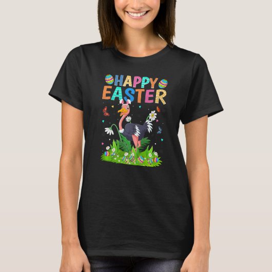 Happy Oaster Bunny Egg Funny Ostrich Bird Oaster S T-Shirt (Vorderseite)