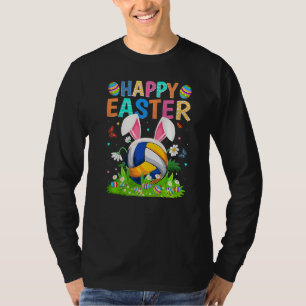 Happy Oaster Bunny Egg Funny Volleyball Ostersonne T-Shirt