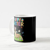 Happy Oaster Bunny Egg Funny Weasel Ostersonntag Kaffeetasse (Vorderseite Links)