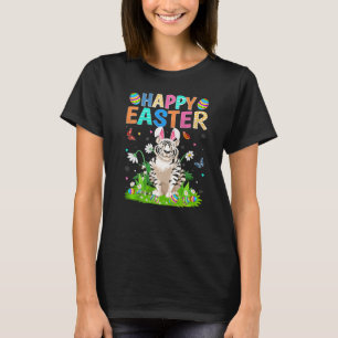 Happy Oaster Bunny Egg Funny White Tiger Ostersu T-Shirt