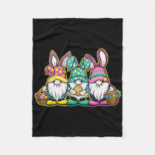 Happy Oaster Bunny Egg Jagen und Bysket Gnome Ea Fleecedecke