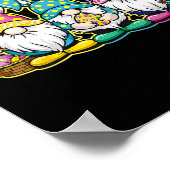 Happy Oaster Bunny Egg Jagen und Bysket Gnome Ea Poster (Ecke)