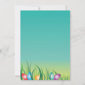 Happy Oaster, Bunny & Eggs Osterbrunch Einladung (Rückseite)