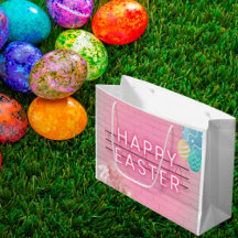 Happy Oaster Bunny Eggs Pink Neon Sign