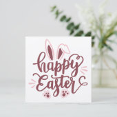 Happy Oaster Bunny Einladung (Stehend Vorderseite)