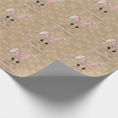 Happy Oaster Bunny Face Neutral Polka Dots Geschenkpapier (Ecke)