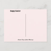 Happy Oaster Bunny Face Neutral Polka Dots Postkarte (Rückseite)