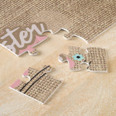 Happy Oaster Bunny Face Neutral Polka Dots Puzzle (Seite)