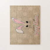 Happy Oaster Bunny Face Neutral Polka Dots Puzzle (Vertikal)